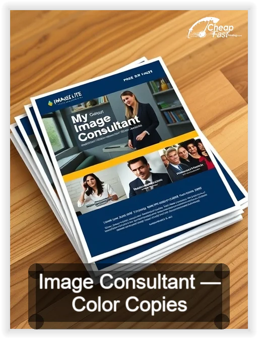 Image Consultant business card design sample