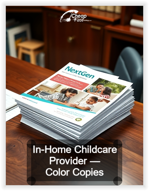 In Home Childcare Provider business card design sample