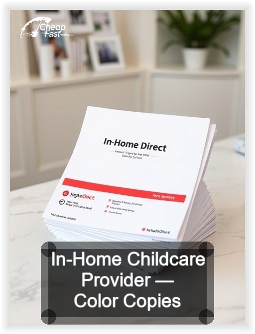 In Home Childcare Provider business card design sample