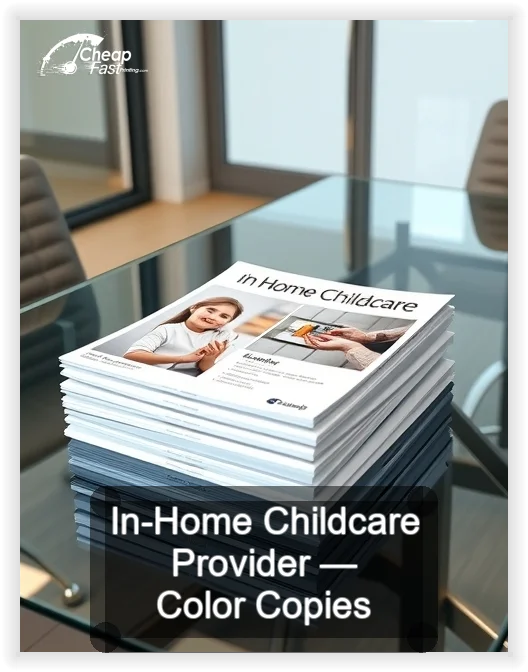 In Home Childcare Provider business card design sample