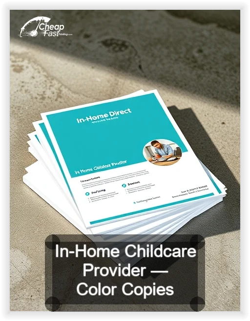 In Home Childcare Provider business card design sample