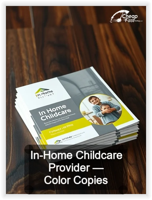 In Home Childcare Provider business card design sample