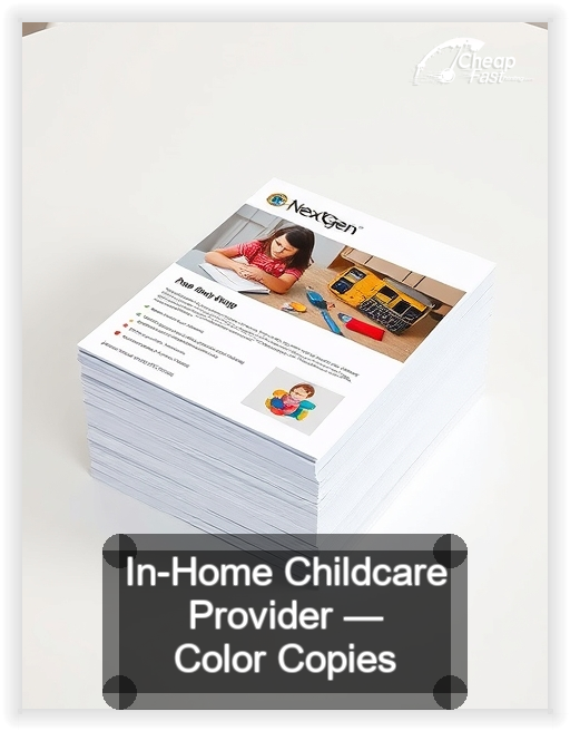 In Home Childcare Provider business card design sample