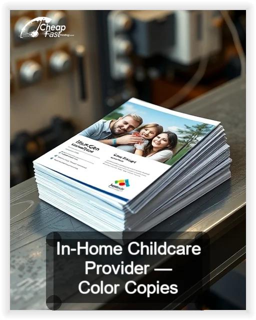 In Home Childcare Provider business card design sample