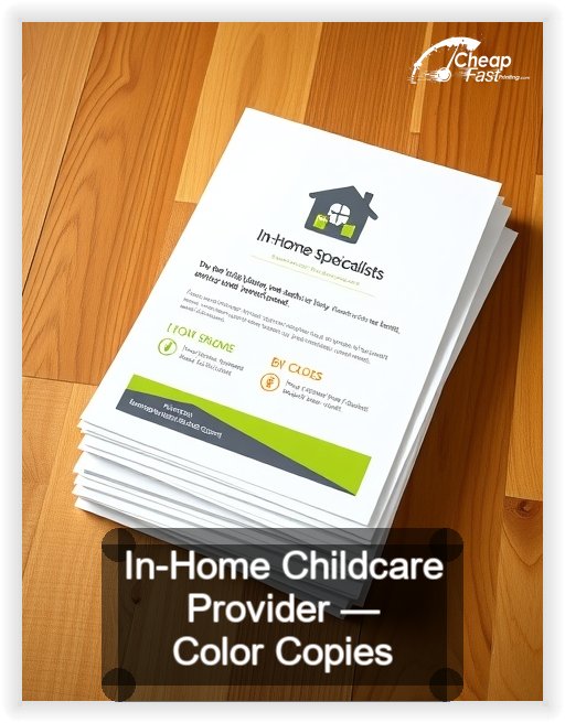 In Home Childcare Provider business card design sample