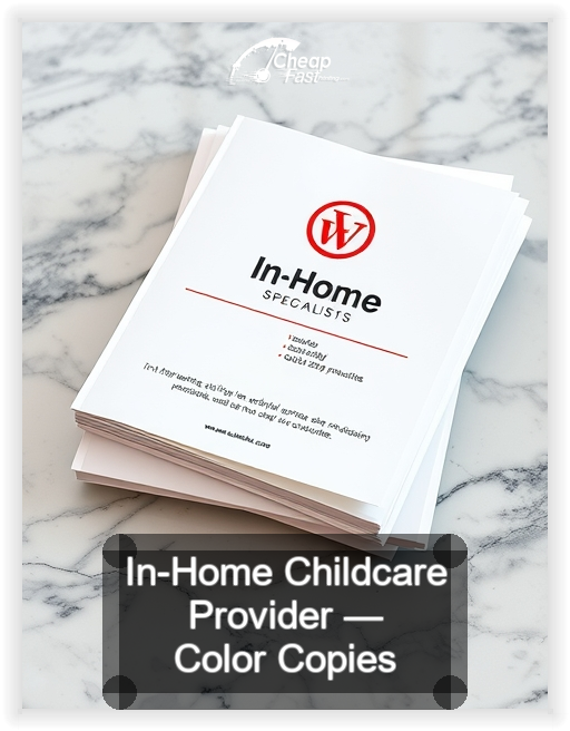 In Home Childcare Provider business card design sample