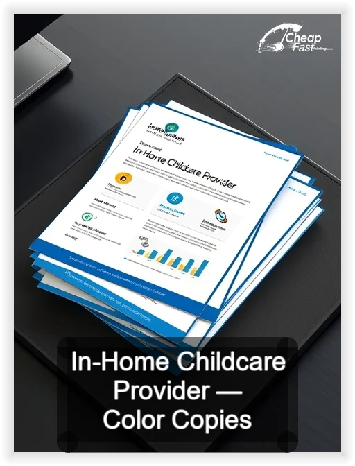 In Home Childcare Provider business card design sample