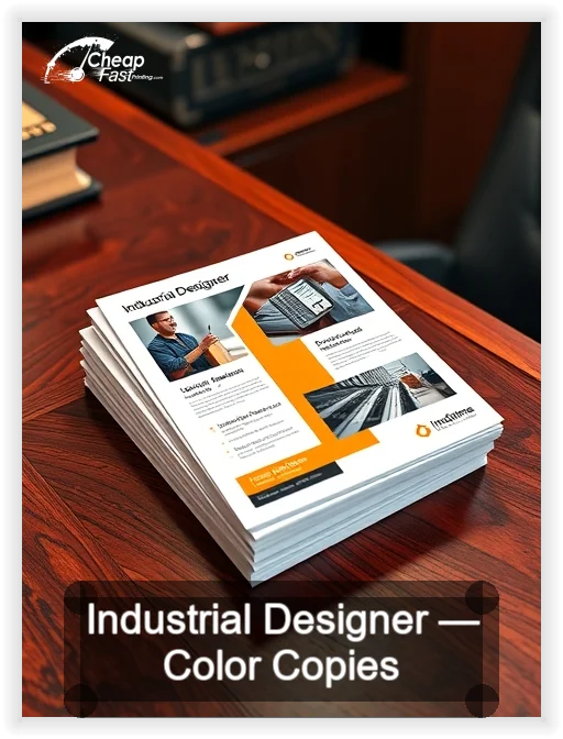 Industrial Designer business card design sample