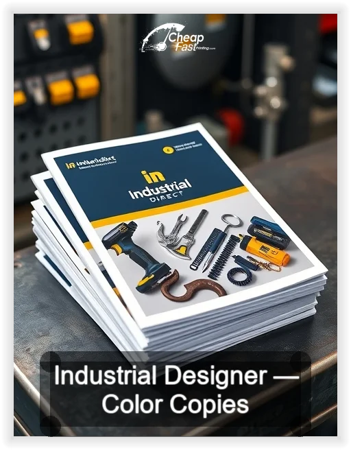 Industrial Designer business card design sample