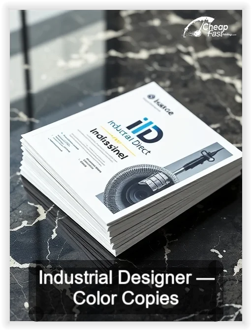 Industrial Designer business card design sample