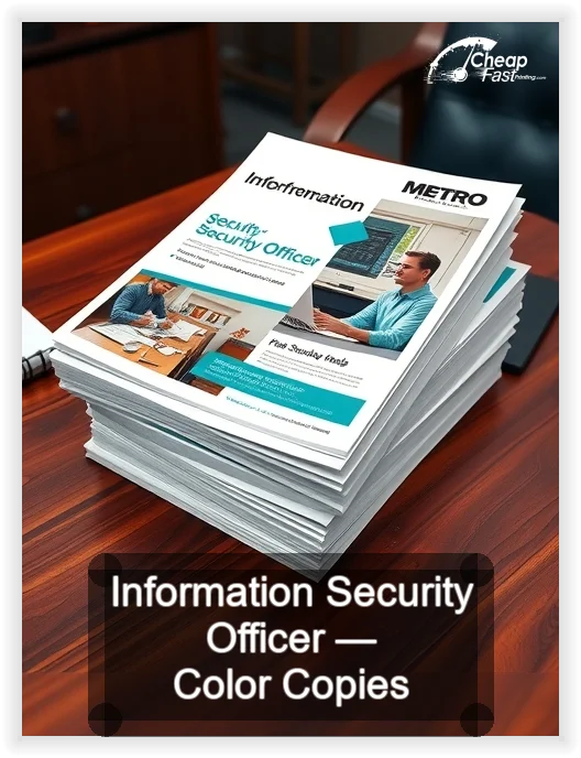 Information Security Officer business card design sample