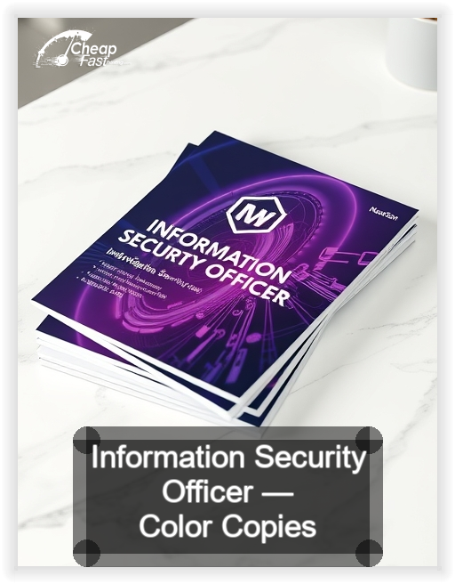 Information Security Officer business card design sample