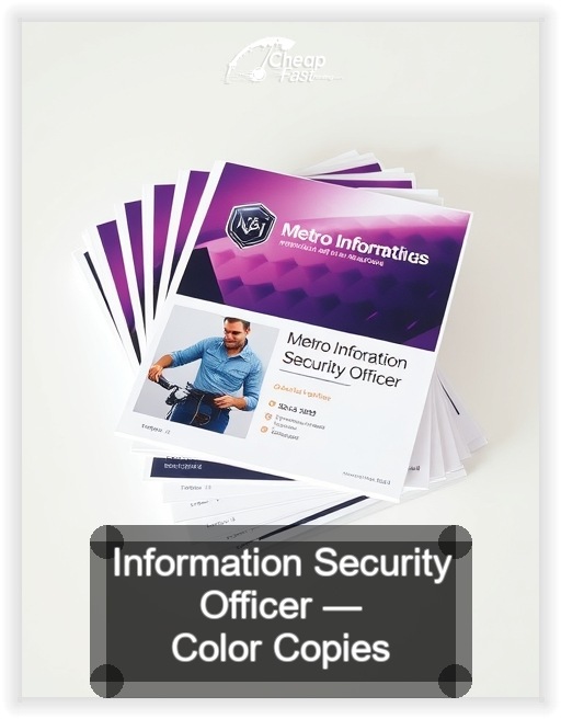 Information Security Officer business card design sample