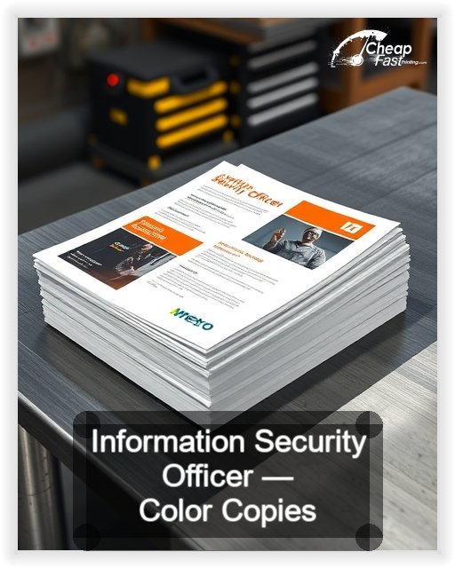 Information Security Officer business card design sample