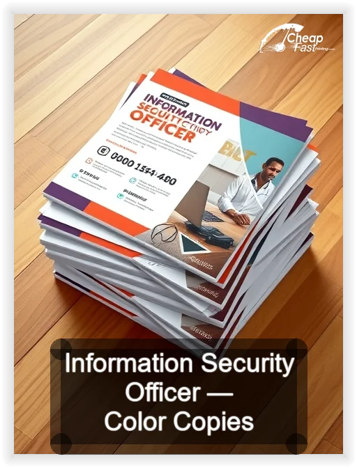 Information Security Officer business card design sample