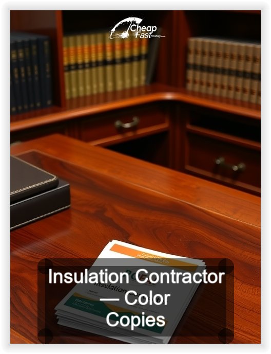 Insulation Contractor business card design sample