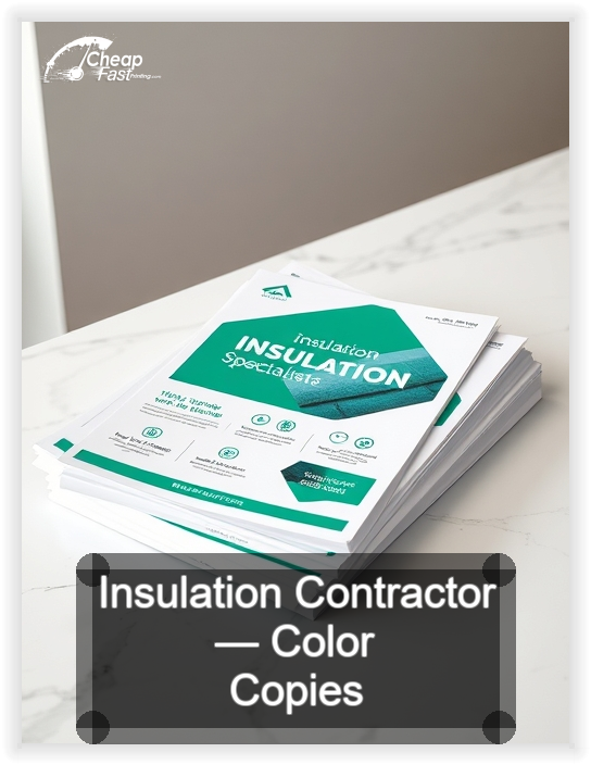 Insulation Contractor business card design sample