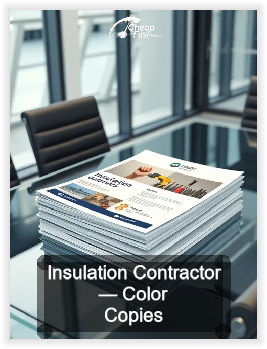 Insulation Contractor business card design sample