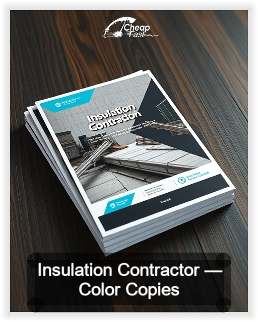 Insulation Contractor business card design sample