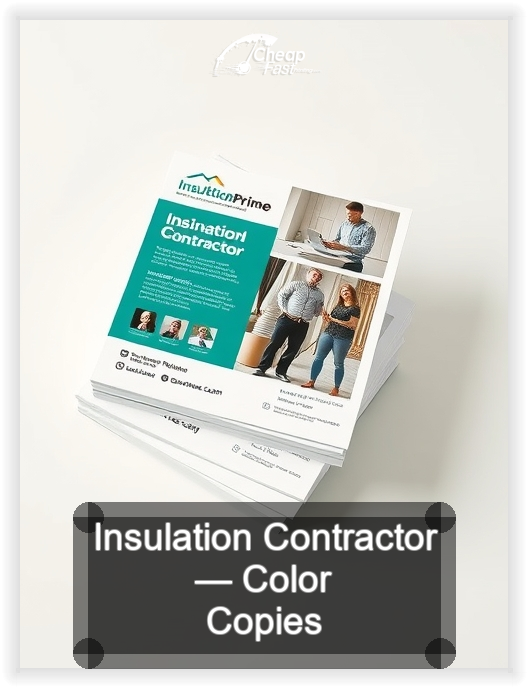 Insulation Contractor business card design sample