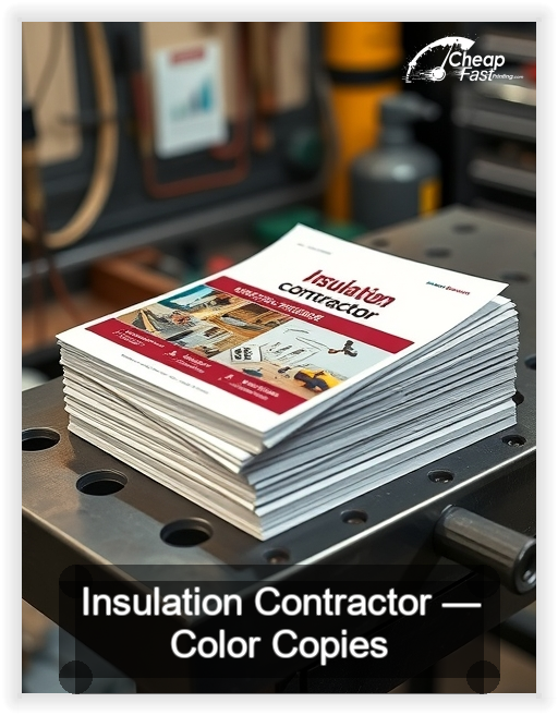 Insulation Contractor business card design sample