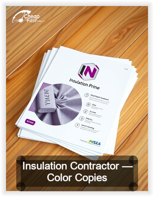 Insulation Contractor business card design sample