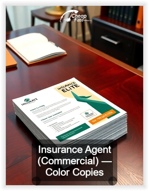 Insurance Agent Commercial business card design sample