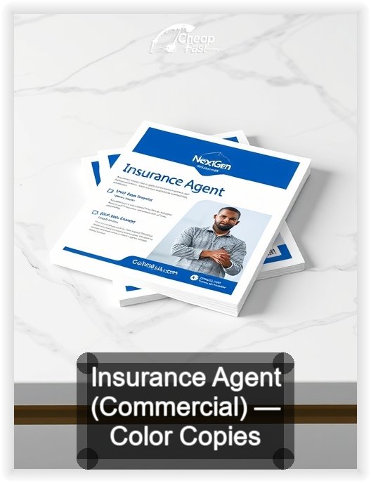Insurance Agent Commercial business card design sample