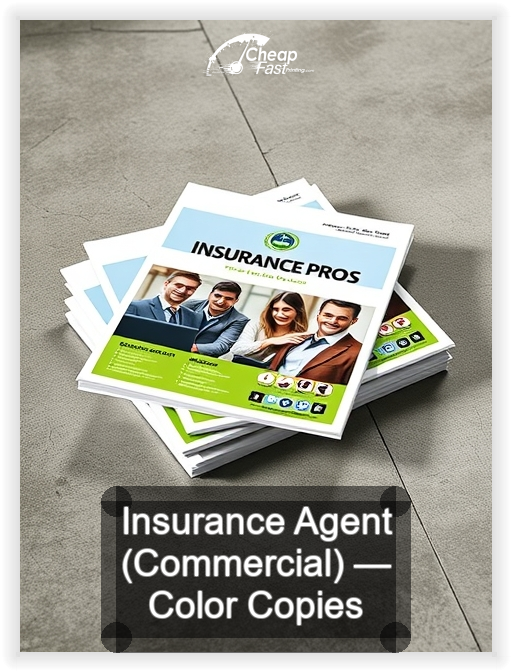 Insurance Agent Commercial business card design sample
