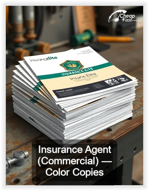 Insurance Agent Commercial business card design sample