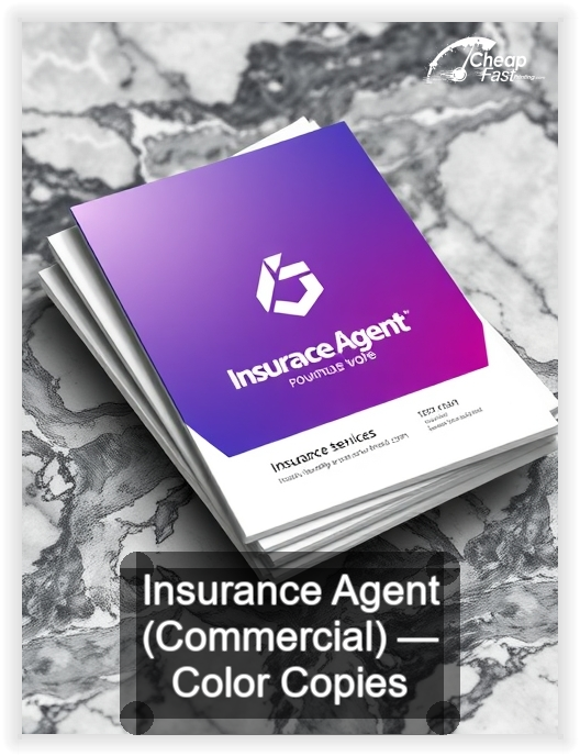 Insurance Agent Commercial business card design sample