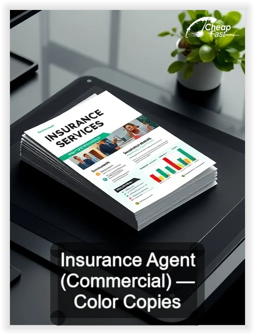 Insurance Agent Commercial business card design sample