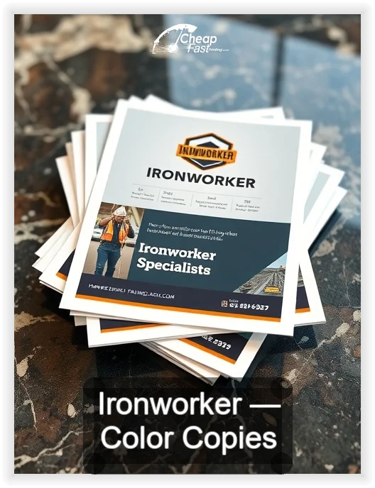 Ironworker business card design sample