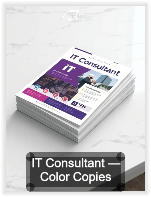 It Consultant business card design sample