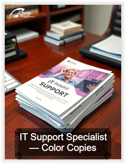 It Support Specialist business card design sample