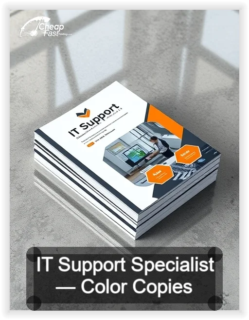 It Support Specialist business card design sample
