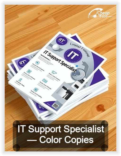 It Support Specialist business card design sample