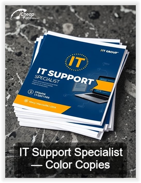 It Support Specialist business card design sample