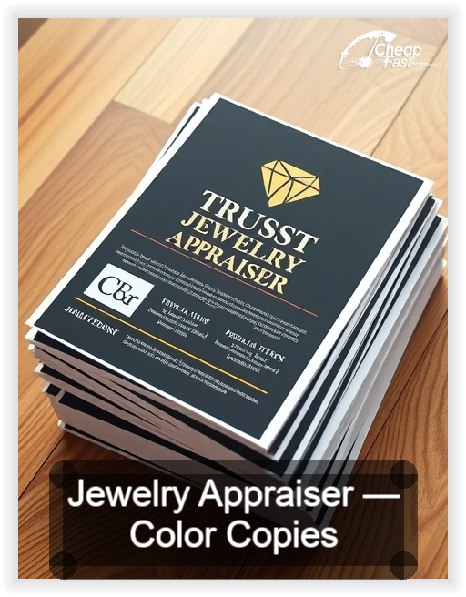 Jewelry Appraiser business card design sample