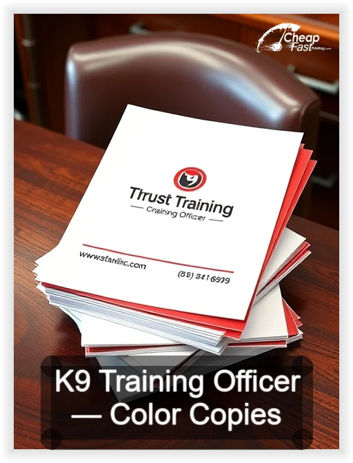 K9 Training Officer business card design sample