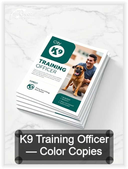 K9 Training Officer business card design sample