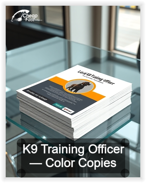K9 Training Officer business card design sample