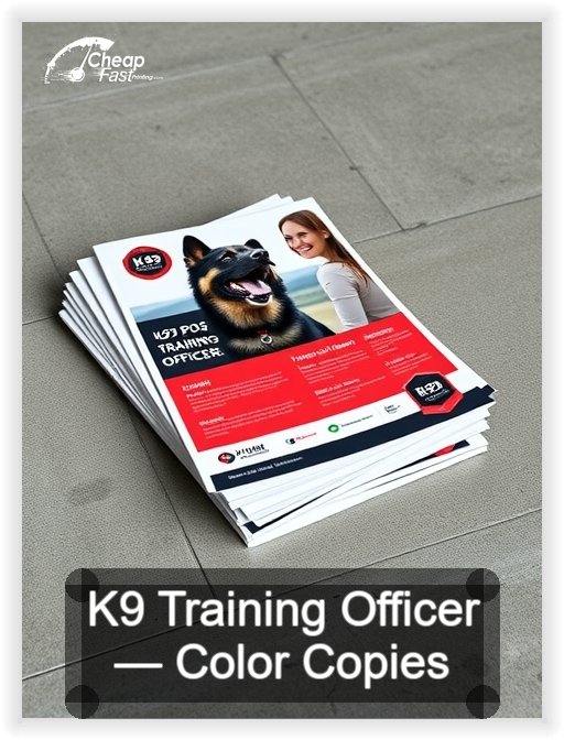 K9 Training Officer business card design sample