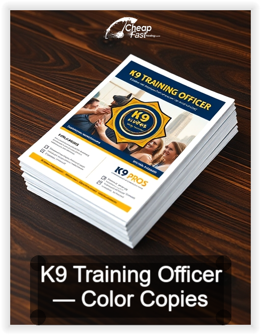 K9 Training Officer business card design sample