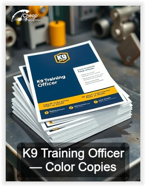 K9 Training Officer business card design sample