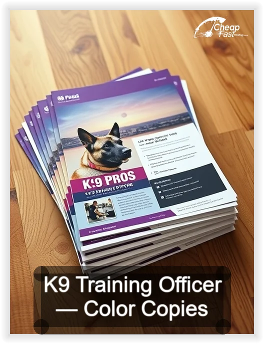K9 Training Officer business card design sample