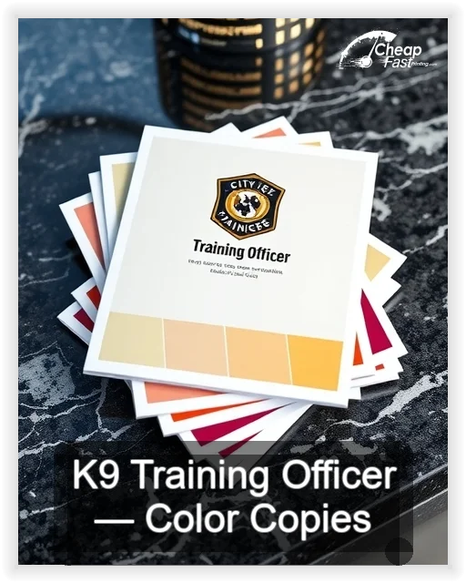K9 Training Officer business card design sample