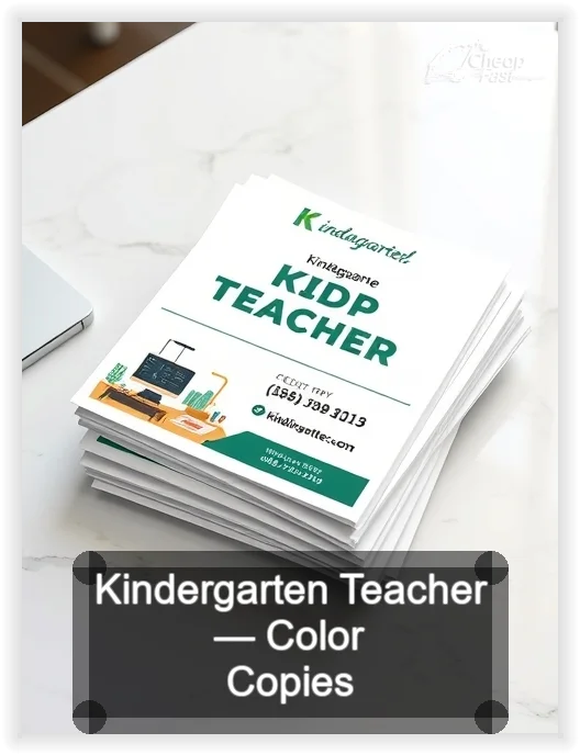 Kindergarten Teacher business card design sample