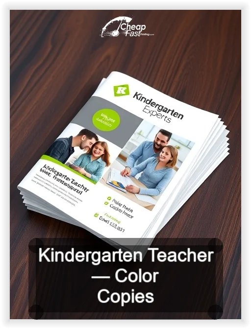 Kindergarten Teacher business card design sample