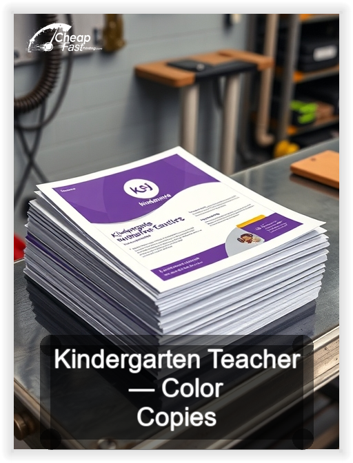 Kindergarten Teacher business card design sample